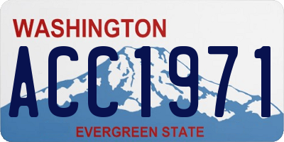 WA license plate ACC1971