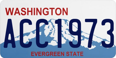 WA license plate ACC1973