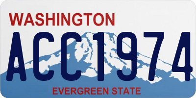 WA license plate ACC1974