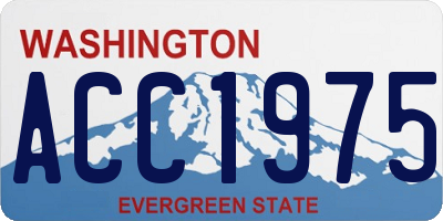 WA license plate ACC1975