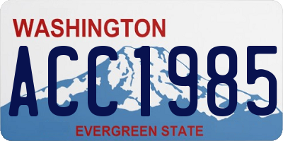 WA license plate ACC1985
