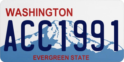 WA license plate ACC1991