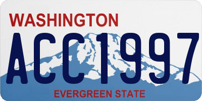 WA license plate ACC1997
