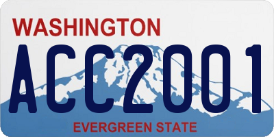 WA license plate ACC2001