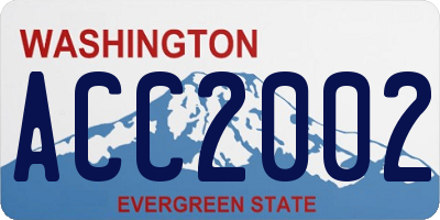 WA license plate ACC2002