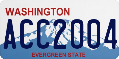WA license plate ACC2004