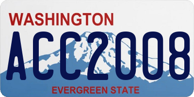 WA license plate ACC2008