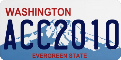 WA license plate ACC2010