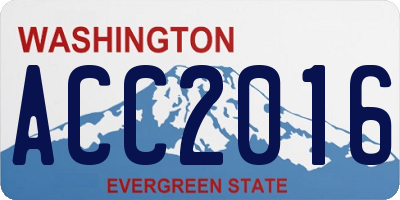WA license plate ACC2016
