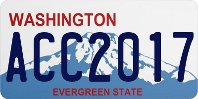 WA license plate ACC2017