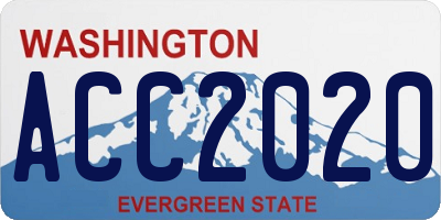 WA license plate ACC2020