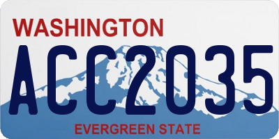 WA license plate ACC2035