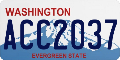 WA license plate ACC2037