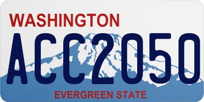 WA license plate ACC2050