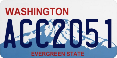 WA license plate ACC2051
