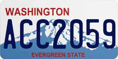 WA license plate ACC2059