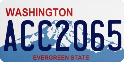 WA license plate ACC2065