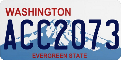 WA license plate ACC2073