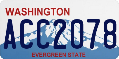 WA license plate ACC2078