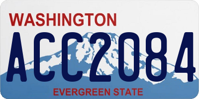WA license plate ACC2084