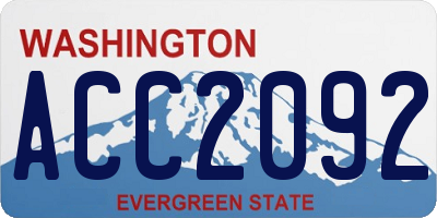 WA license plate ACC2092