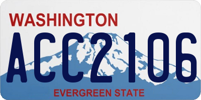 WA license plate ACC2106