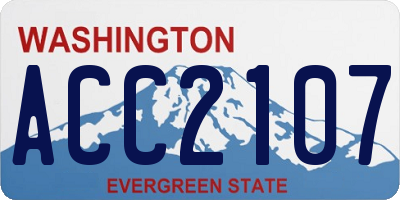 WA license plate ACC2107