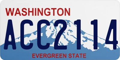 WA license plate ACC2114