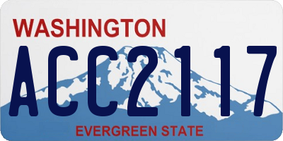 WA license plate ACC2117