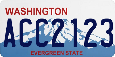 WA license plate ACC2123