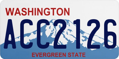 WA license plate ACC2126