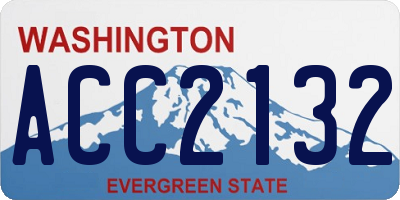 WA license plate ACC2132