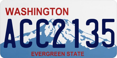 WA license plate ACC2135