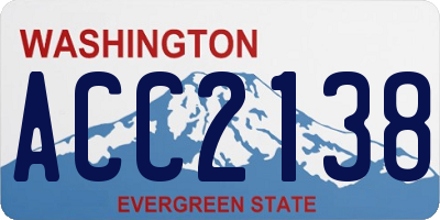 WA license plate ACC2138