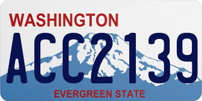 WA license plate ACC2139