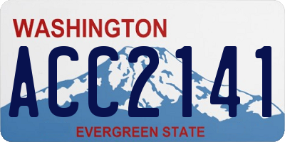 WA license plate ACC2141