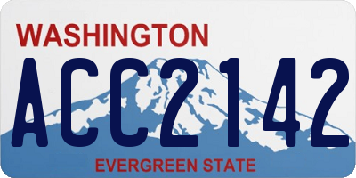 WA license plate ACC2142