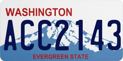 WA license plate ACC2143