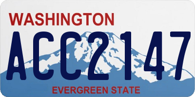 WA license plate ACC2147