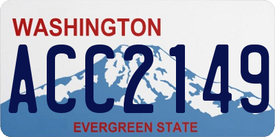 WA license plate ACC2149