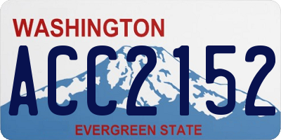WA license plate ACC2152