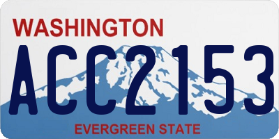 WA license plate ACC2153