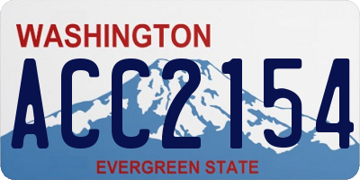 WA license plate ACC2154