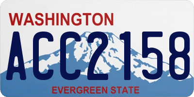 WA license plate ACC2158