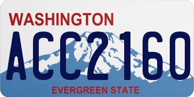 WA license plate ACC2160