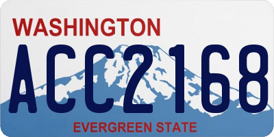 WA license plate ACC2168