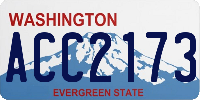 WA license plate ACC2173