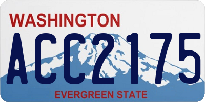 WA license plate ACC2175