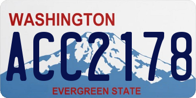 WA license plate ACC2178