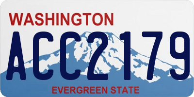 WA license plate ACC2179
